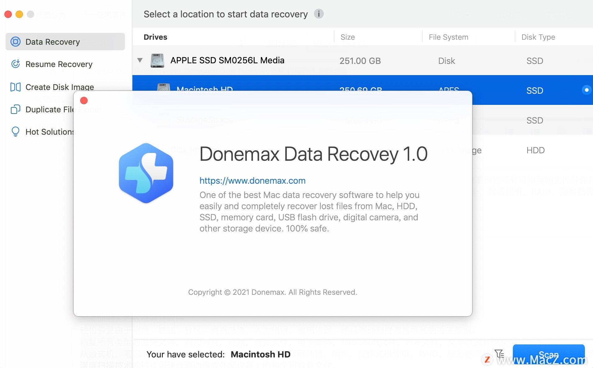 Donemax Data Recovery for mac(数据恢复软件) v1.0 直装版 - 图1