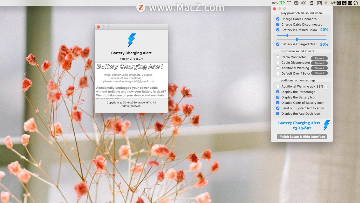 Battery Charging Alert for Mac(电脑电池充电提醒工具) v3.15免激活版 - 图1