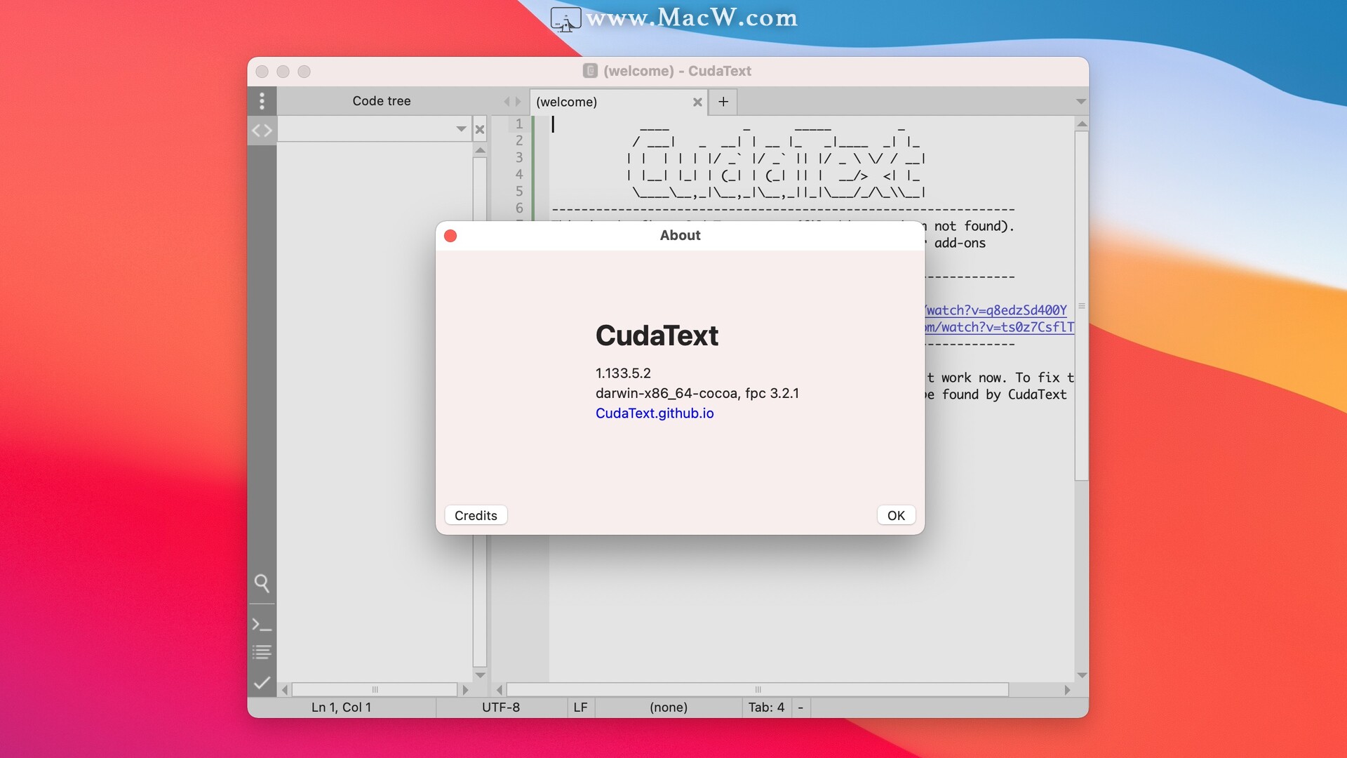 CudaText for Mac(代码编辑器) v1.133.5.2最新版 - 图1