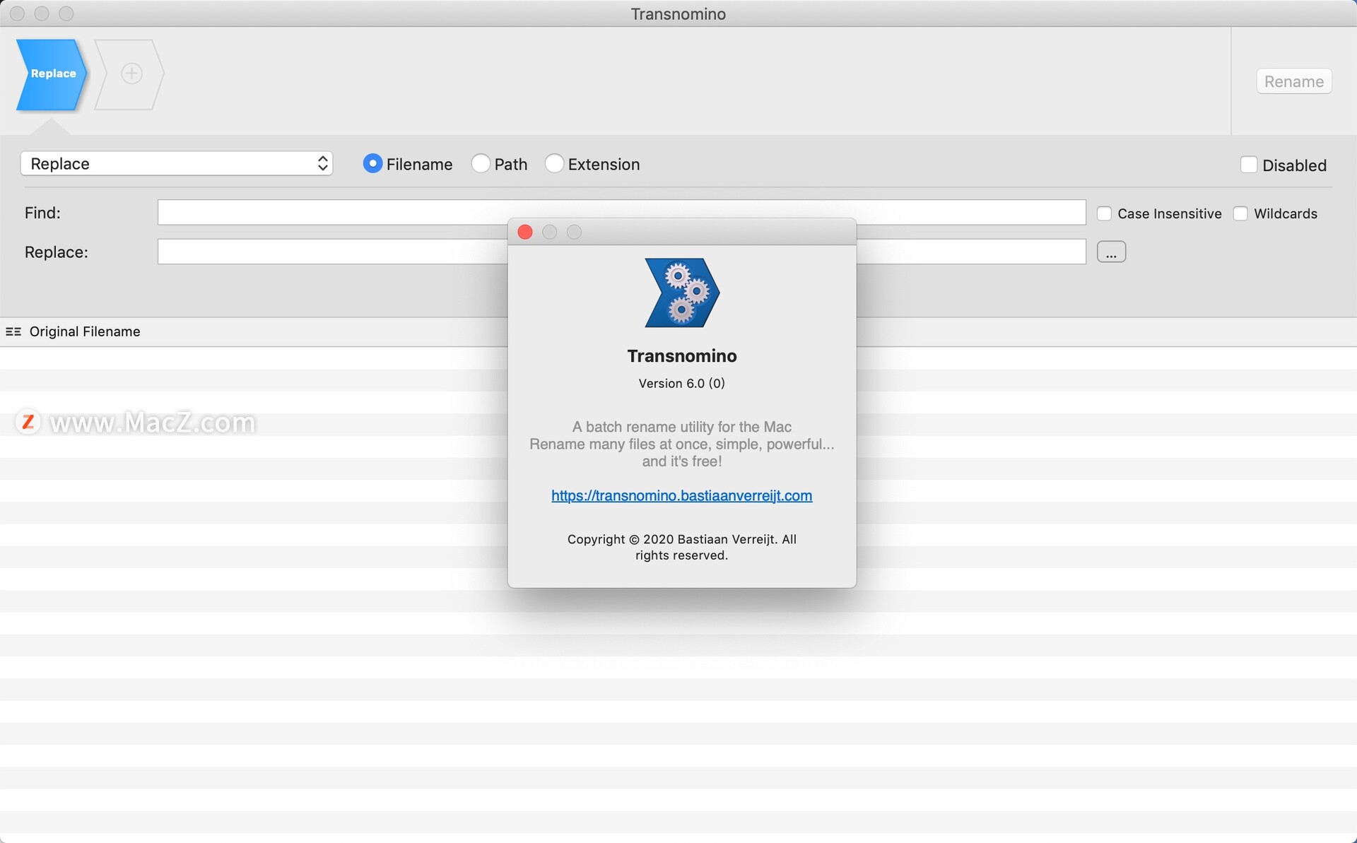 Transnomino for Mac(免费的文件批量重命名工具)v6.0最新版 - 图1
