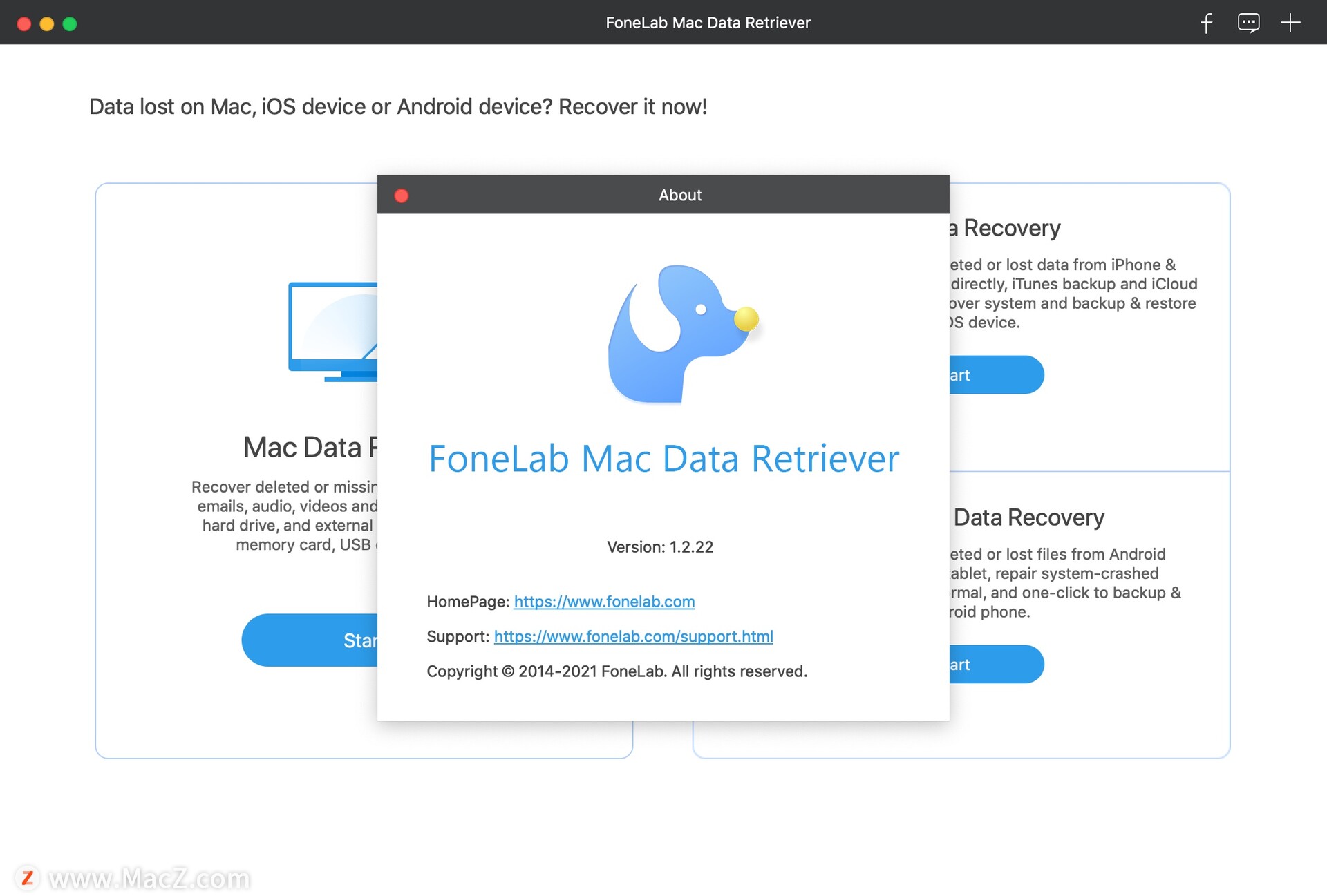 FoneLab Mac Data Retriever for Mac(mac数据恢复软件)v1.2.22免激活版 - 图1