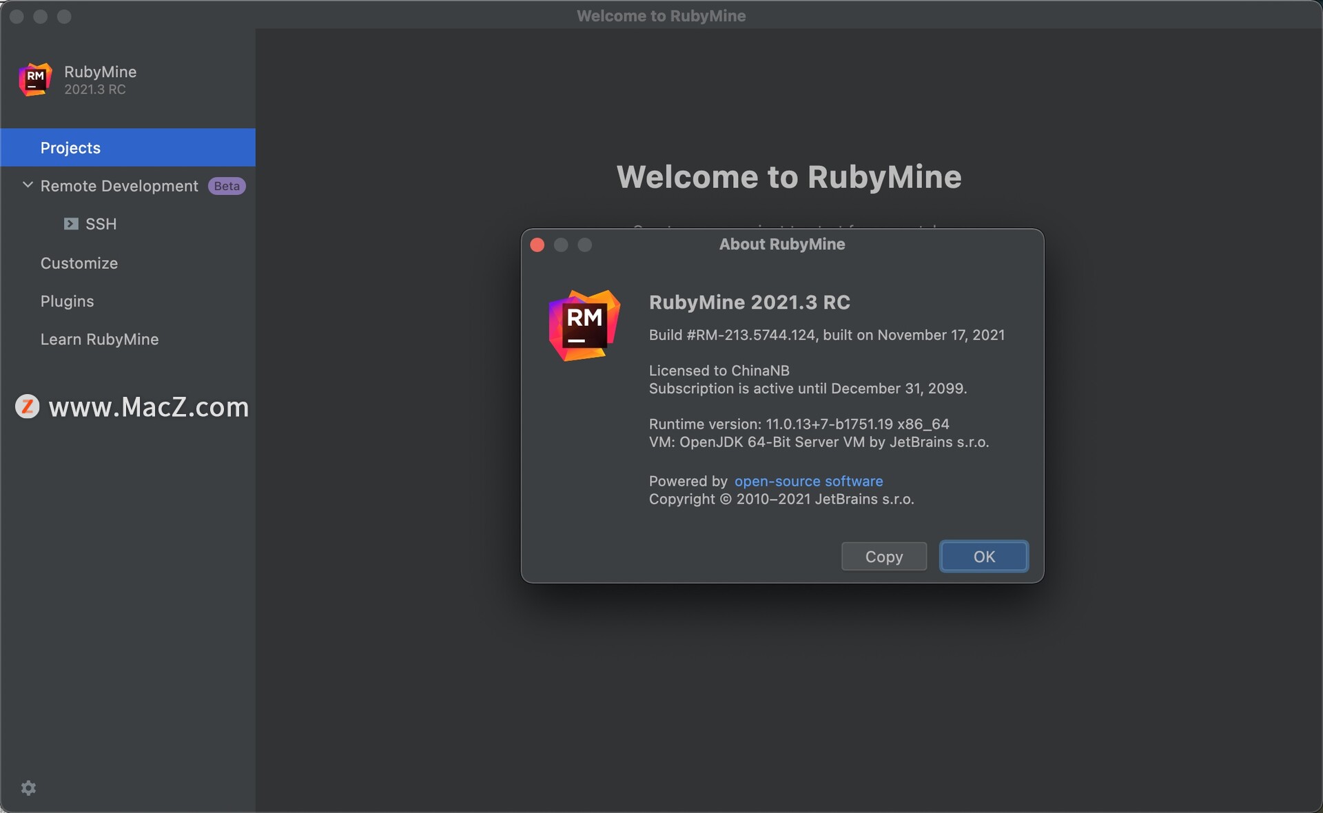 JetBrains RubyMine 2021for Mac(Ruby代码编辑器)v2021.3中文激活版 - 图1