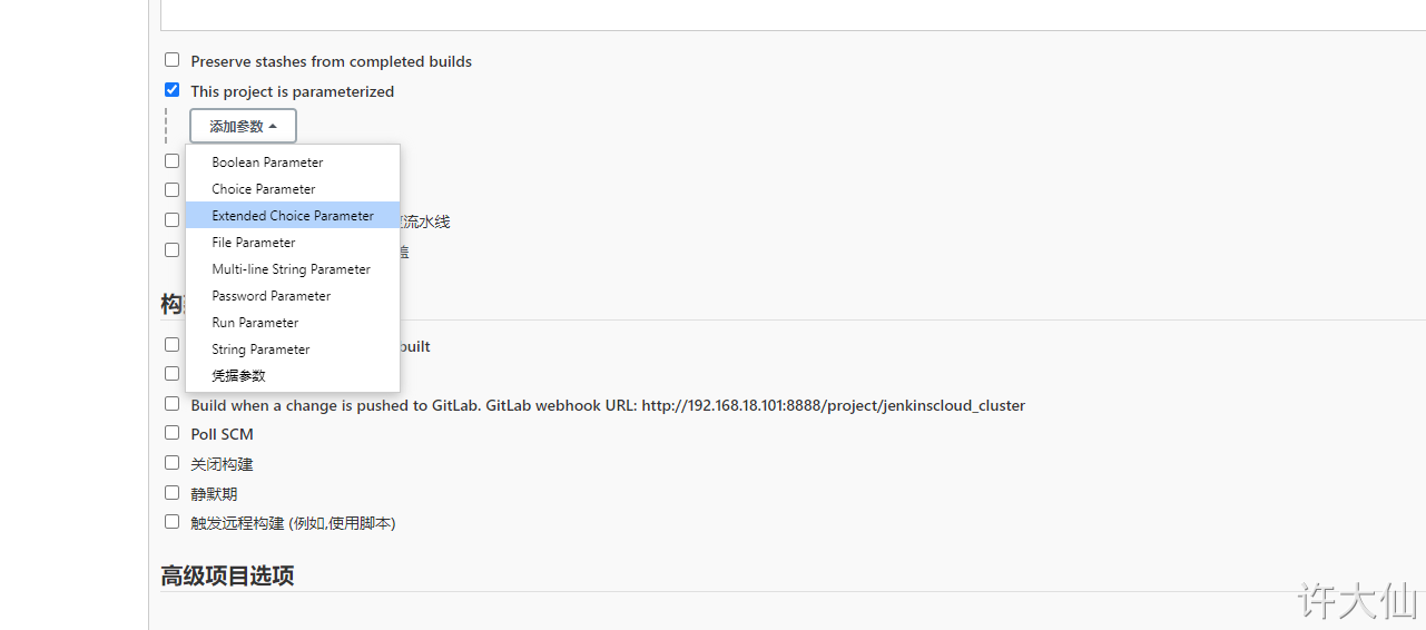 设计Jenkins集群项目的构建参数之添加参数.png