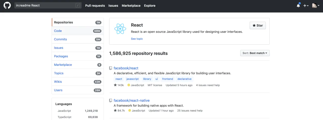 GitHub 搜索开源项目技巧 - 图5