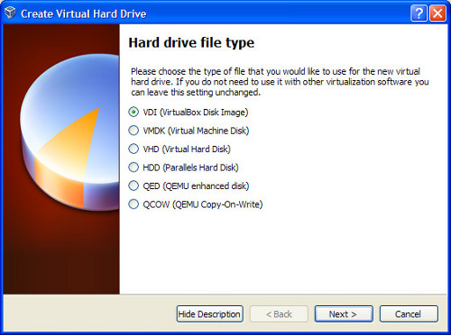 在VirtualBox虚拟机中，VDI、VMDK、VHD或HDD，应该使用那个磁盘映像？ - 图1