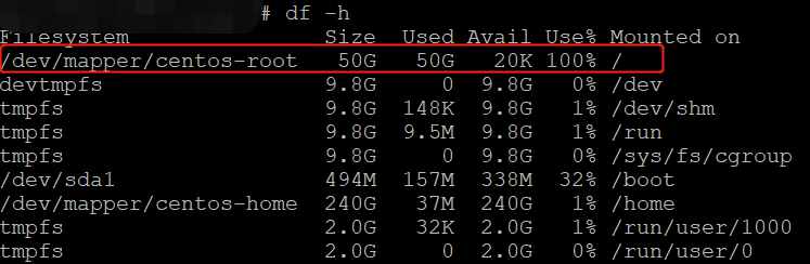 CentOS7上lvm分区调整 - 图1