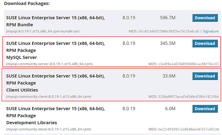 2.9 对Linux MySQL软件包的一些说明 - 图2