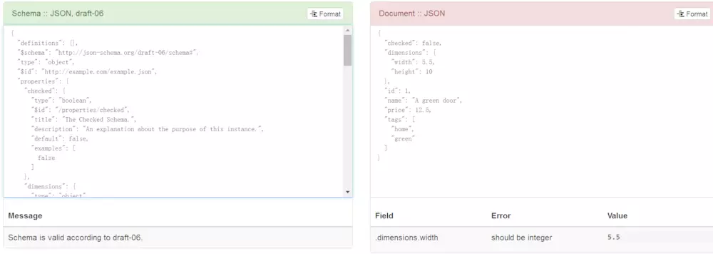 JSON Schema 校验实例 - 图3