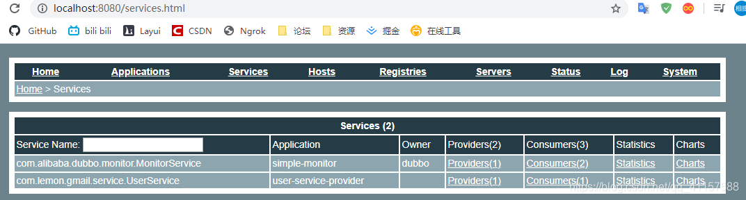 Dubbo环境搭建，创建提供者，消费者项目 - 图10