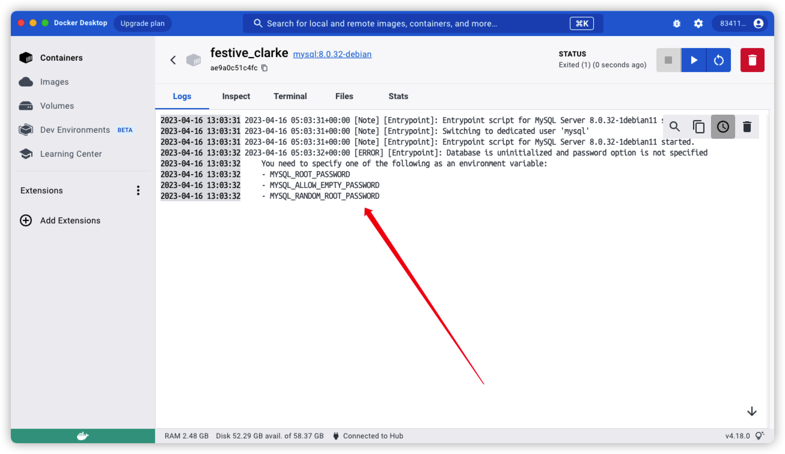 ou need to specify one of the following as an environment variable: - 图1