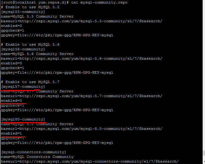 CentOS7 Yum方式安装MySQL8或者MySQL5.7 - 图4