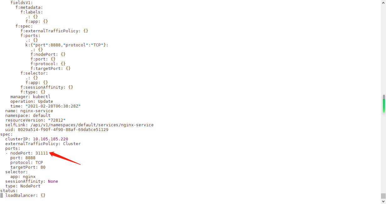 kubernetes修改service端口号 - 图1