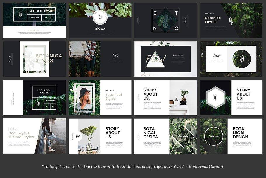 Lookbook风格植物主题Powerpoint模板 - 图4